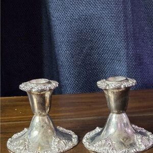 Elegant Silver Candle Holders